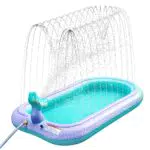 Giochi Acqua Bambini, 170 cm/67 in Giochi Acquatici da Giardinoplash Play Mat Estivo Giardino Giochi Sprinkler Pad Tappetino Spruzzo d'Acqua Piscina per 5 Bambini da Giocare Insieme