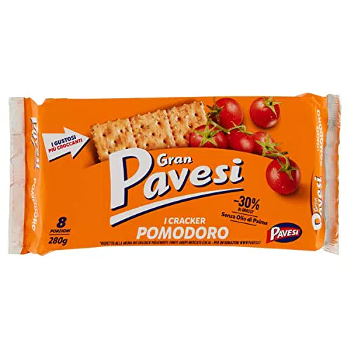 Gran Pavesi Cracker al Pomodoroenza Olio di Palma - 8 pacchetti