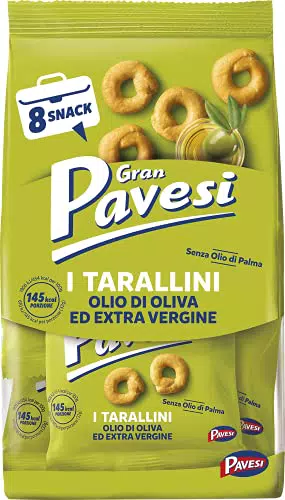 Gran Pavesi Snack Tarallini Olio di Oliva ed Extra Vergineenza Olio di Palma - Confezione da 256 g