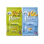 Gran Pavesi Snack Tarallini Olio di Oliva ed Extra Vergineenza Olio di Palma + Snack Tocchettinack al Mais Cotti al Fornoenza Olio di Palma - 8 Pacchetti
