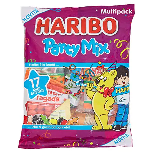 Haribo Party Mix Caramelle Gommose e Morbide, Gusto Frutta