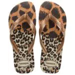 Havaianas Top Animals, Infradito Donna, Oro Beige/Rosa/Marrone Scuro