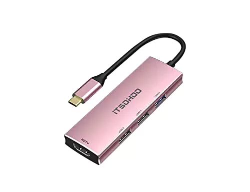 Hub USB C HDMI Adattatore, USB C Hub iTSOHOO 4 in 1 di tipo C con uscita HDMI 4K
