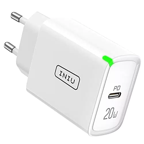 INIU 20W Caricatore USB C, PD 3.0 Alta Velocità alimentatore usb