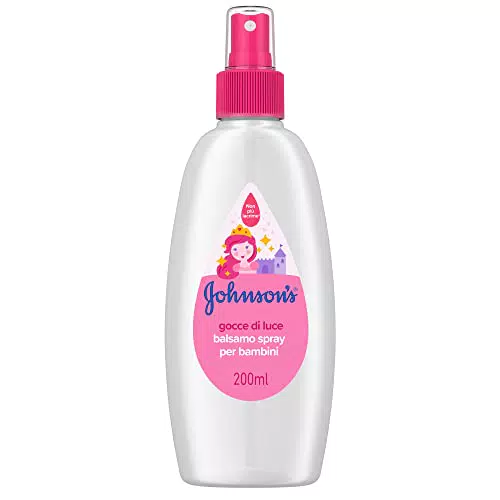 JOHNSON’S Baby, Balsamo Spray per Bambini, Gocce di Luceenza Coloranti Solfati Alcol e Sapone
