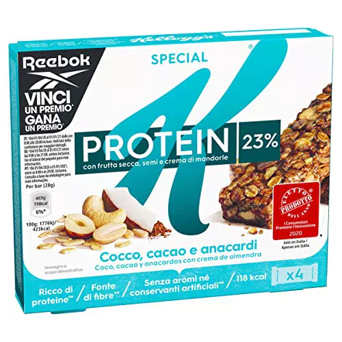 Kellogg's Special K Barrette Protein Cacao, Cocco e Anacardi e Crema di Mandorle