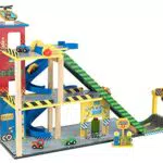 Kidkraft 63267 Set da Corsa Mega Ramp in Legno per Bambini con Elicotterouci e 5 Veicoli Compatibile con Macchinine Hot Wheels