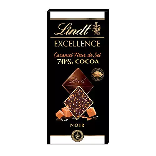 Lindt Excellence Passion Tavoletta di Cioccolato Fondente 70% Cacao con Caramello e Sale