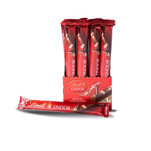 Lindt LINDOR Snack Cioccolato al Latte, formato 38g x 24