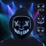Luclay Halloween Mascheraaschera di Purge a LED con 3 modalità di illuminazione