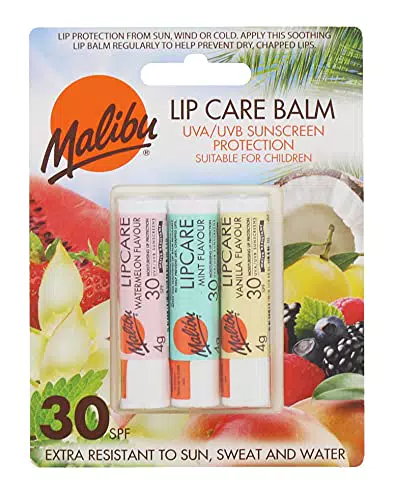 Malibu Sun SPF 30 balsamo per labbra crema solare, anguria