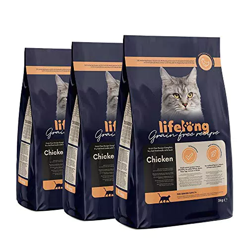 Marchio Amazon Lifelong - Alimento secco per gatti adulti con pollo fresco
