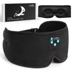 Mascherina per Dormire Bluetooth 5.0, onaEz 3D Maschera Notte Occhi Lavabile