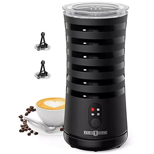 Montalatte Elettrico 4 in 1, 2 Agitatori Aggiuntivi, nero