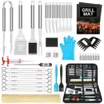 Morole - Set di Posate per Barbecue, 45 Pezzi Accessori per Barbecue