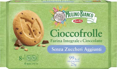Mulino Bianco Cioccofrolle Biscotti Senza Zuccheri Aggiunti con Farina di Frumento