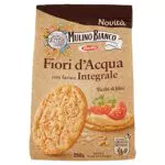 Mulino Bianco Cracker Fiori d'Acqua Integrali Ricchi di Fibrenack Salato per la Merendaenza Olio di Palma