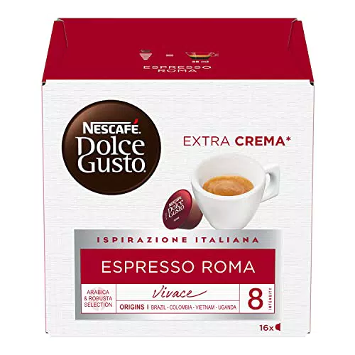 NESCAFÉ DOLCE GUSTO Espresso Roma Caffè, 6 Confezioni da 16 capsule