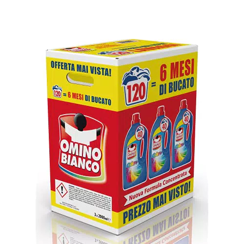 Omino Bianco - Detersivo Lavatrice Liquido Color+, 120 Lavaggipecifico per Capi Colorati