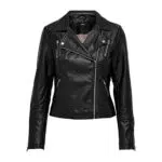 Only Onlgemma Faux Leather Biker Otw Noos Giacca, Black Black