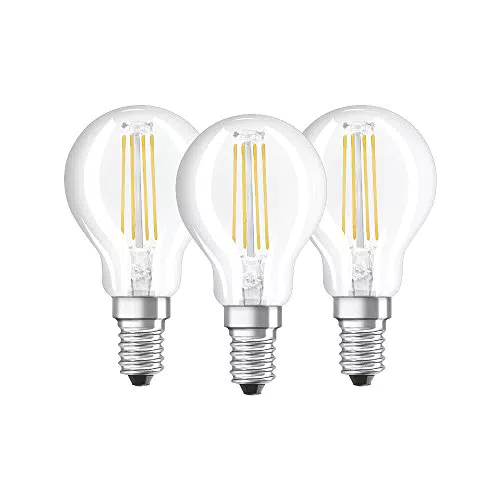 Osram Base Clas P Lampada LED E14, 4 Wuce Calda, 3 Lamp