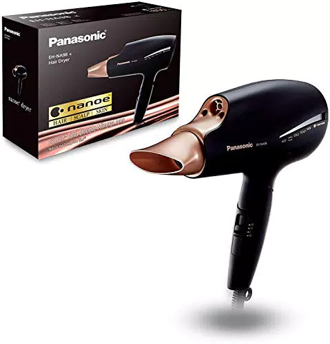 Panasonic EH-NA98-K825 Asciugacapelli 1800 W Stile Professionale con Tecnologia Idratante Nanoe e Double Mineral