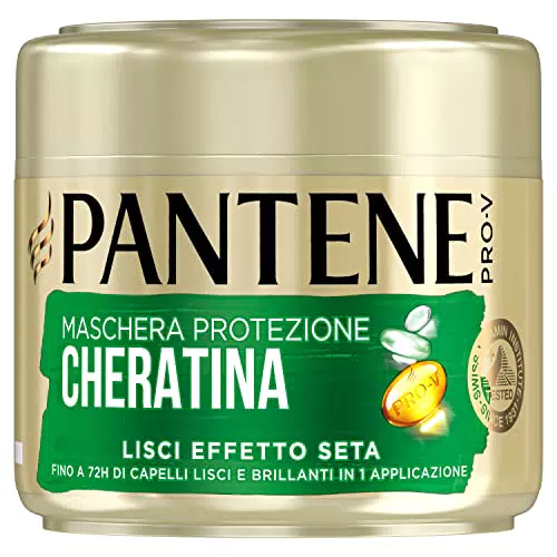 Pantene Pro-V Maschera Capelli Lisci Effetto Seta, Protezione Cheratina