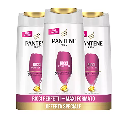 Pantene Pro-V Shampoo Capelli Ricci, per Ricci Perfettiuminosi e Corposiaxi Formato da 3 x 675 ml
