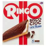 Pavesi Ringo Bisco Cioc Latte, Biscotto con Ripieno al Latte e Copertura di Cioccolato per Snack Dolce e Gustoso per la Merenda - Confezione da 6 Snacks - 162 g