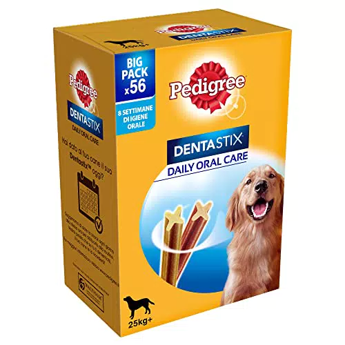 Pedigree Dentastix Snack per la Igiene Orale, Cane Grande + 25 kg Confezione Scorta