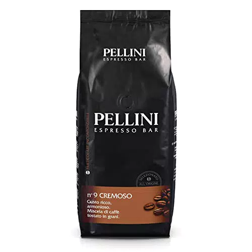 Pellini Espresso Bar, Caffè In Grani, N.9 Cremoso, ‎13 x 7.5 x 24 cm 1 Kg