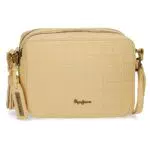 Pepe Jeans Naiara Borsa a tracolla due scomparti giallo 25 x 18 x 7 cm finta pelle