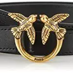 Pinko Love Berry Simply H2 Belt Vite Cintura, Z99Q_Nero-Antique Gold