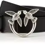 Pinko Love Berry Simply H3 Belt Vite Cintura, Z99O_Nero-Old Silver