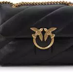 Pinko Love Classic Puff Maxi Quilt 8, Borsa Donna, Z99Q_Nero-Antique Gold