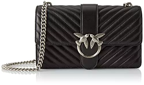 PinkoOVE CLASSIC ICON V QUILT 5 CL Donna, Z99O_NERO-OLD SILVER
