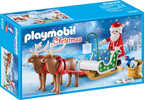 Playmobil 9496 - Giocattolo Slitta di Babbo Natale con Renne