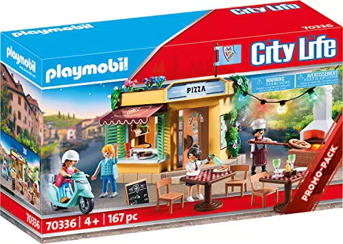 Playmobil City Life 70336, Pizzeria con tavoli all'aperto