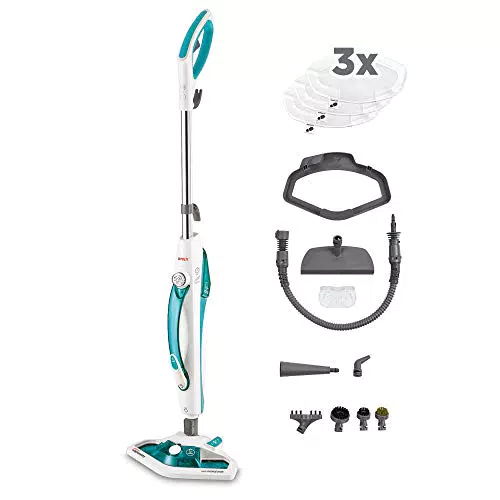 Polti Vaporetto SV450_Double Scopa a Vapore Doppia Funzione con Pulitore Portatile