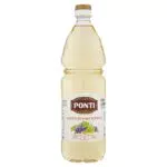 Ponti Aceto di Vino Bianco in Bottiglia da 1L, Aceto Bianco Delicato di Qualità con Acidità 6% Ottimo Come Condimento per Insalata