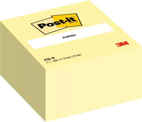 Post-it Cubo di Foglietti adesivi Canary Yellow, Confezione da 1 blocchetto