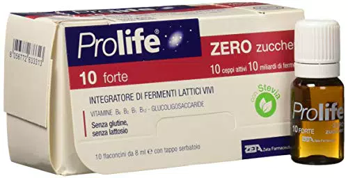 Prolife 10 Forte Integratore con Probiotici Senza Zucchero - 10 flaconcini da 8 ml
