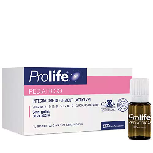 PROLIFE PEDIATRICO. Integratore di fermenti lattici vivi. Favorisce l’equilibrio della flora batterica intestinale