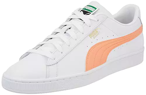 PUMA Basket Classic XXIcarpe da Ginnastica, Uomo, Puma White/Peach Pink