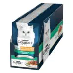Purina Gourmet Perle Filettini in Salsa Cibo Umido per Gatti con Coniglio 26 Buste da 85g