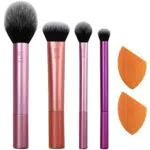 Real Techniques Set di Pennelli Everyday Essentials Plus con Spugnetta Miracle Complexion n Omaggio
