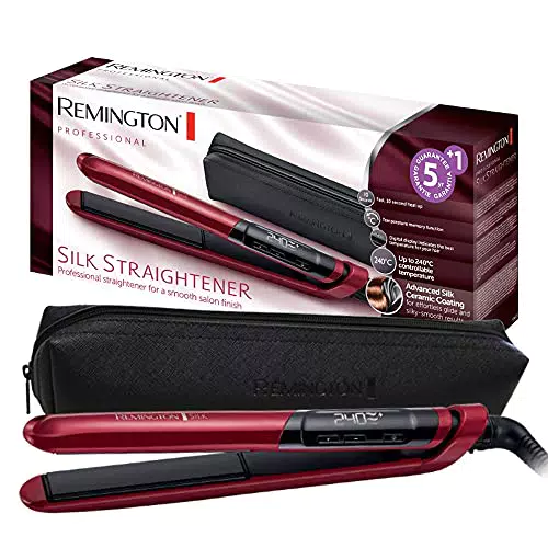 Remington Piastra per Capelli Lisci effetto Seta, doppio strato di Ceramica con proteine della Seta