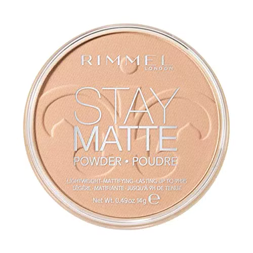 Rimmel London Cipria Compatta Stay Matte, Polvere Opacizzante a Lunga Tenuta per Pelli Grasse e Miste