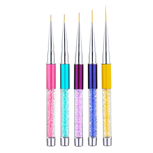 Rnitle Pennelli gel Unghie Professionali, 5 Pezzi Pennelli per Unghie