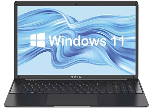 SGIN 15.6" PC Portatile Windows 11 Home, 8GB RAM 256GB SSD ROM Notebook
